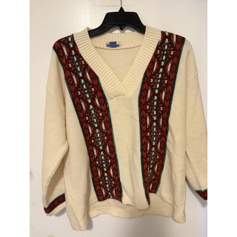 Vintage V Neck Sweater Size Med
